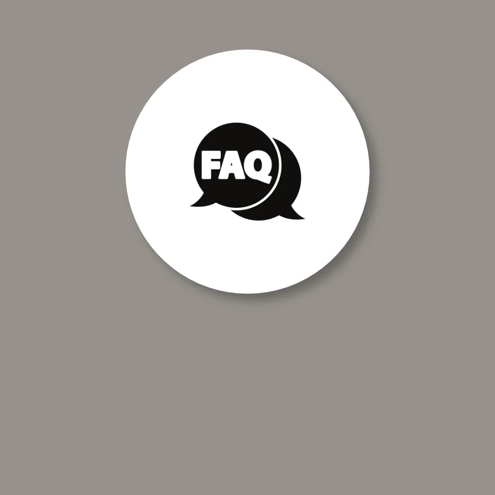 Icon Sprechblasen mit „FAQ“ – Häufige Fragen zu Vollzeitfrust