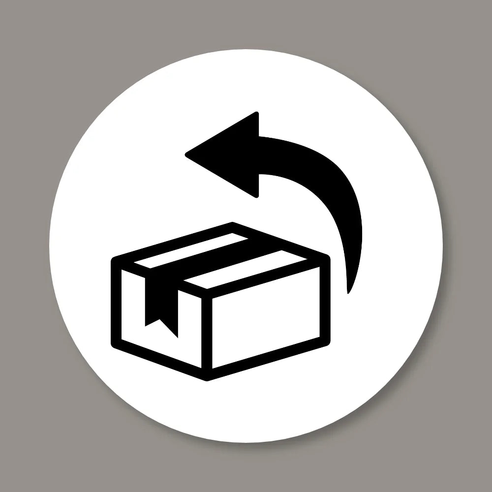 Icon Paket mit Pfeil – Rücksendung und Widerruf