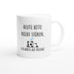 Weiße Keramiktasse 325 ml mit Aufdruck "Heute bitte nicht stören, ich warte auf Freitag!" – Schreibtischtasse von Vollzeitfrust, Ansicht von rechts