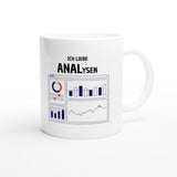 Weiße Keramiktasse 325 ml mit Aufdruck "Ich liebe ANALysen" – Schreibtischtasse von Vollzeitfrust, Ansicht von rechts