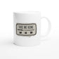 Weiße Keramiktasse 325 ml mit Aufdruck "Take Me Home" – Schreibtischtasse von Vollzeitfrust, Ansicht von rechts

