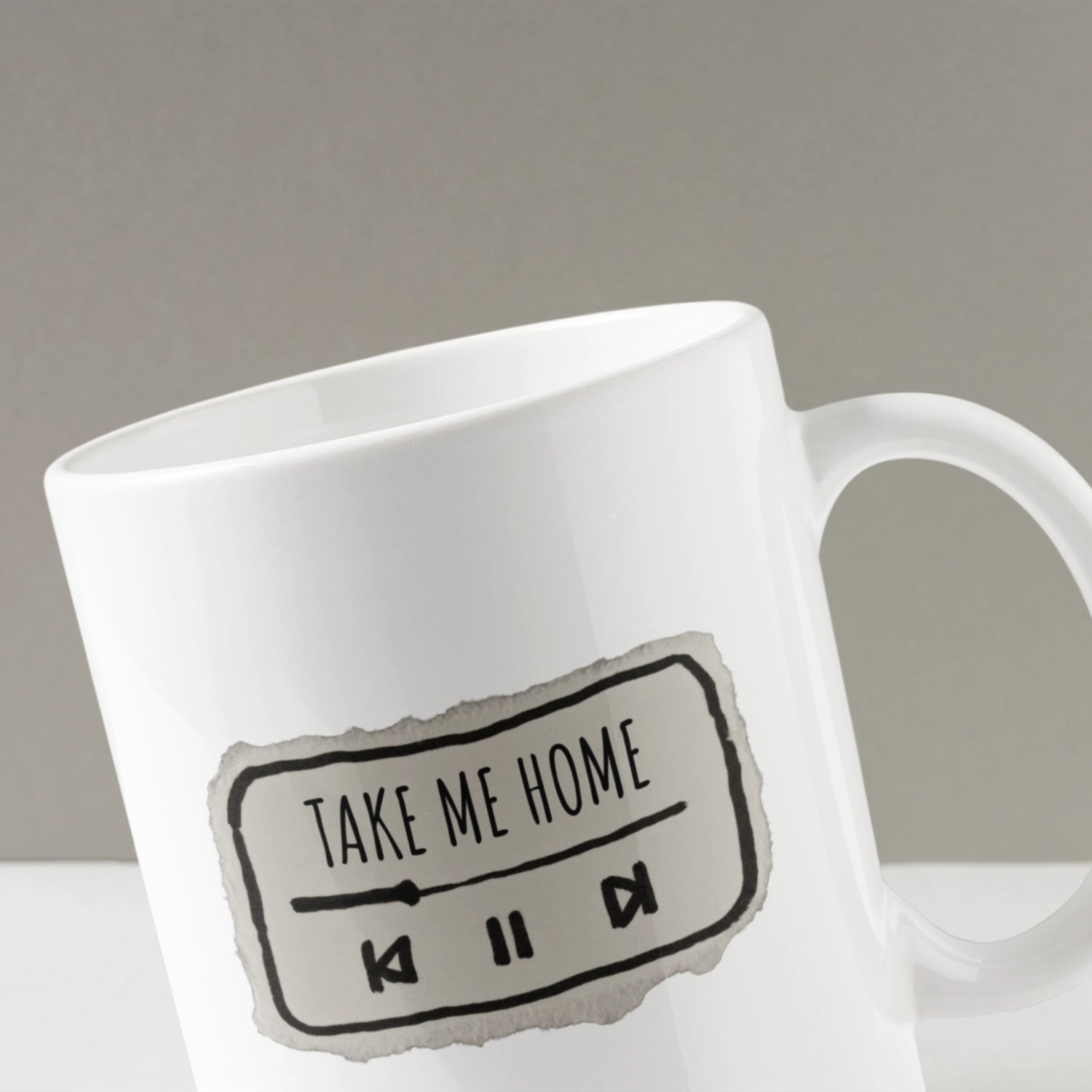 Vollzeitfrust Tasse mit Spruch „Take Me Home" – lustige Bürotasse mit Charakter