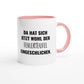 Zweifarbige Keramiktasse 325 ml mit Aufdruck "Da hat sich jetzt wohl der Fehlerteufel eingeschlichen" in Rosa – Schreibtischtasse von Vollzeitfrust
