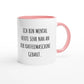 Zweifarbige Keramiktasse 325 ml mit Aufdruck "Ich bin mental heute sehr nah an der Kaffeemaschine gebaut" in Rosa – Schreibtischtasse von Vollzeitfrust
