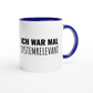Zweifarbige Keramiktasse 325 ml mit Aufdruck "Ich war mal systemrelevant" in Blau – Schreibtischtasse von Vollzeitfrust
